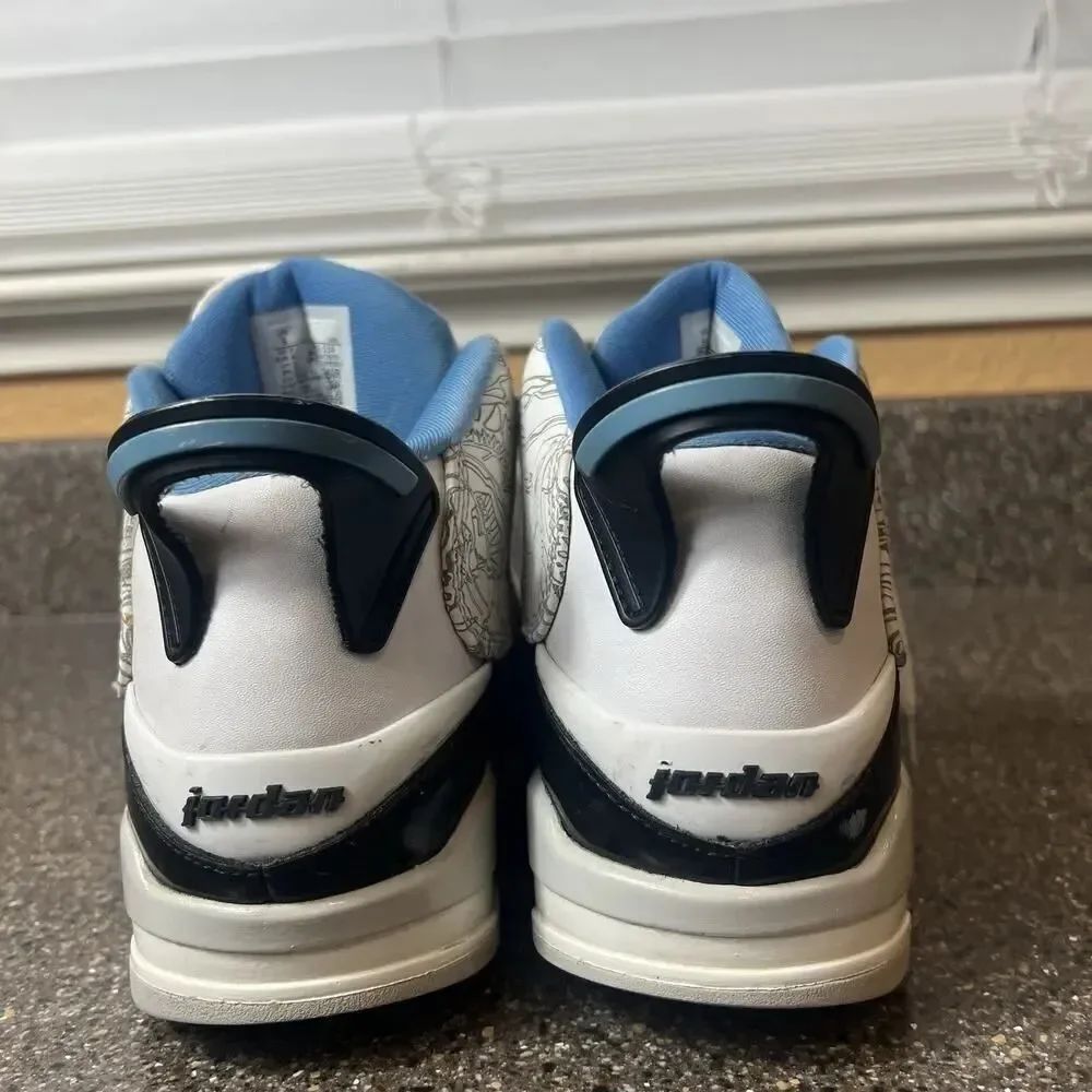NIKE Air Jordan Dub Zero University of Blue White/Grey Sneaker 311046 114 Mens 8